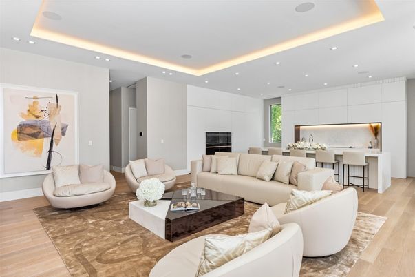 Dining room, Interior, Kitchen, Living room, Pendant Lights, Recessed Lighting, Wood Texture Flooring