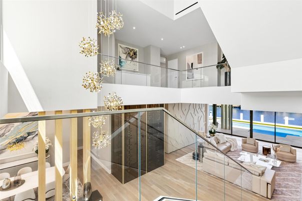 Interior, Pendant Lights, Recessed Lighting, Wood Texture Flooring