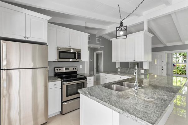 Interior, Kitchen, Pendant Lights, Stainless Steel Appliances