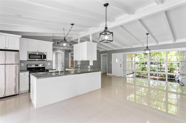 Interior, Kitchen, Pendant Lights, Stainless Steel Appliances