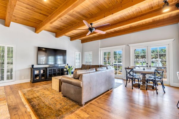 Dining room, Interior, Living room, Wooden Beams, Wooden Ceilings, Wood Texture Flooring