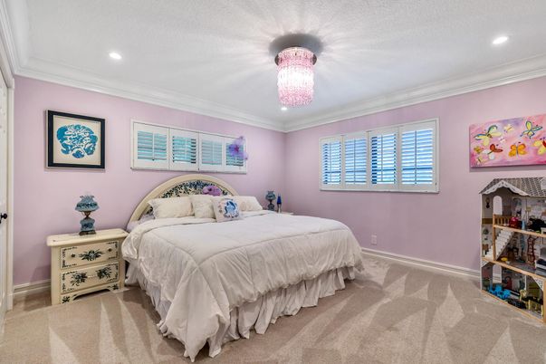 Bedroom, Chandelier, Interior, Recessed Lighting