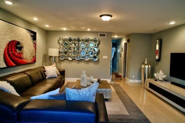 Interior, Living room, Recessed Lighting