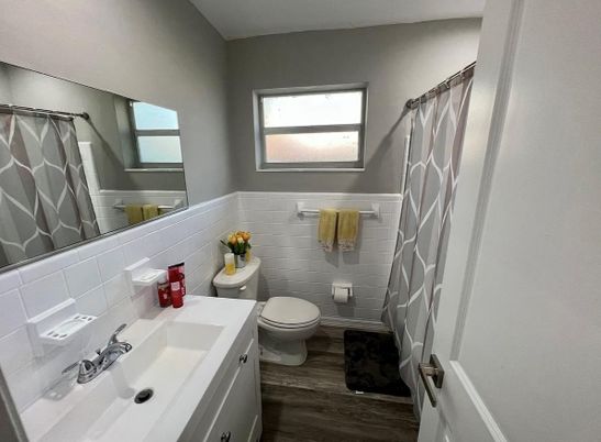 Bathroom, Interior, Wood Texture Flooring