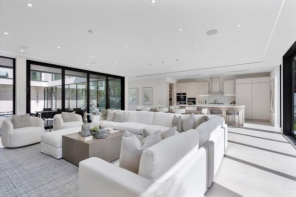 Dining room, Interior, Kitchen, Living room, Recessed Lighting
