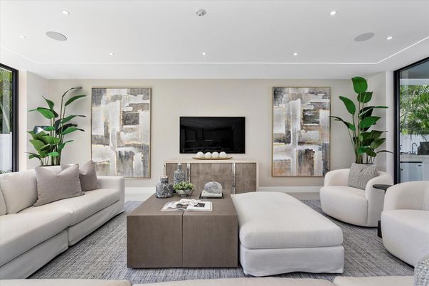 Interior, Living room, Recessed Lighting