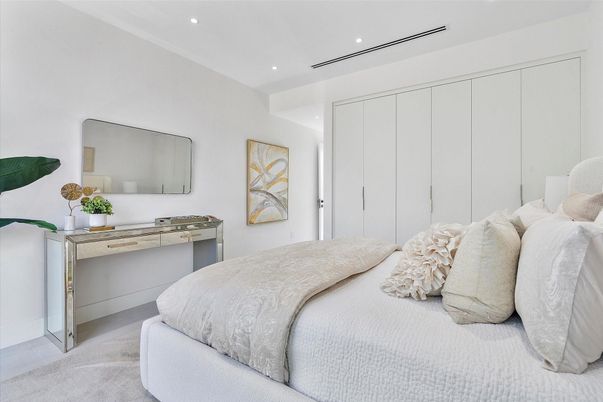 Bedroom, Interior, Recessed Lighting