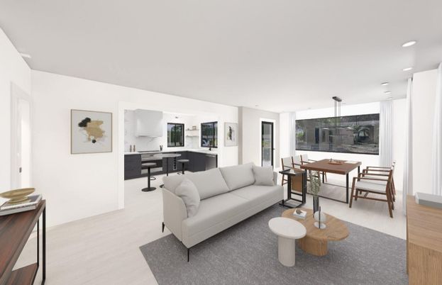 Dining room, Interior, Living room, Pendant Lights, Recessed Lighting