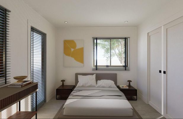 Bedroom, Interior, Recessed Lighting