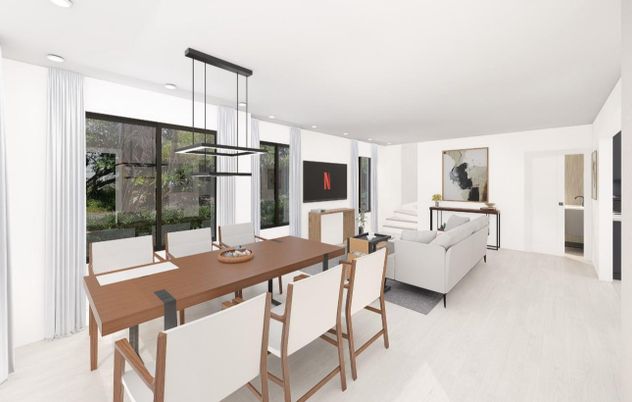 Dining room, Interior, Living room, Pendant Lights, Recessed Lighting