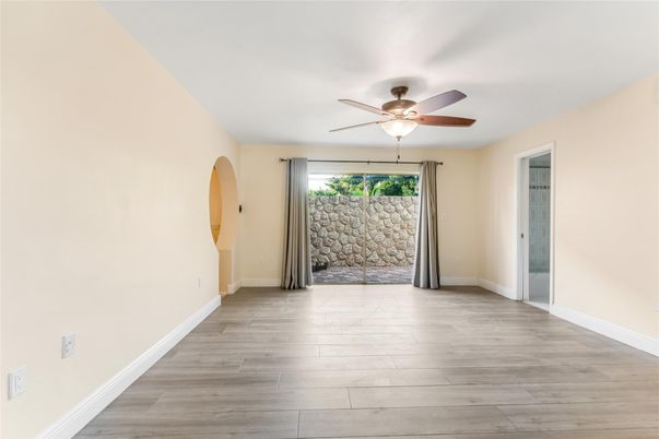 Empty room, Interior, Stone Walls, Wood Texture Flooring