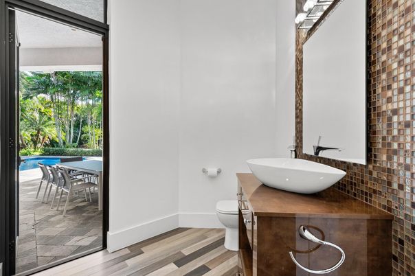 Bathroom, Interior, Wood Texture Flooring