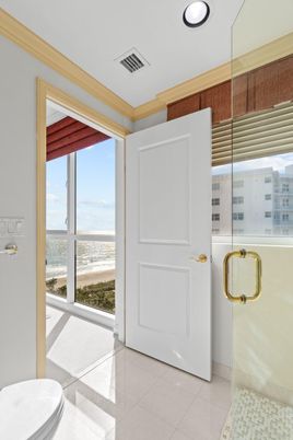 Bathroom, Glass Shower, Interior, Recessed Lighting, Water