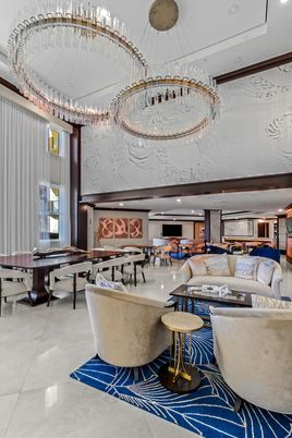 Billiard Table, Chandelier, Game Room, Interior, Living room, Pendant Lights, Recessed Lighting