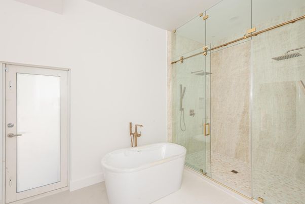 Bathroom, Free Standing Baths, Glass Shower, Interior