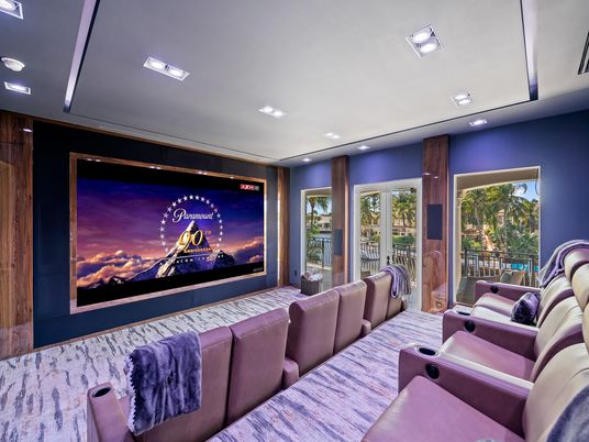 Home Theatre Room, Interior, Projection Screen, Recessed Lighting, Theatre Room