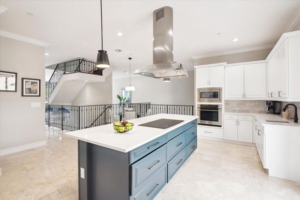 Interior, Kitchen, Pendant Lights, Recessed Lighting, Stainless Steel Appliances