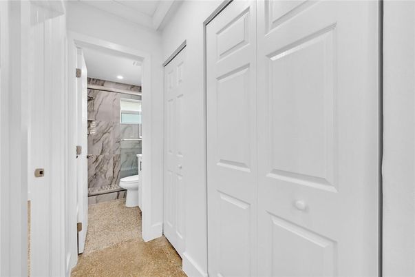 Bathroom, Interior, Marble Walls, Recessed Lighting