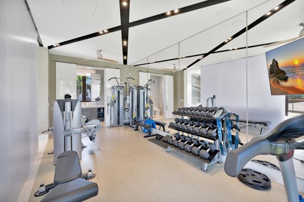 Fitness Equipment, Gym, Interior, Recessed Lighting