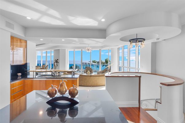 Chandelier, Dining room, Interior, Recessed Lighting, Water, Wood Texture Flooring
