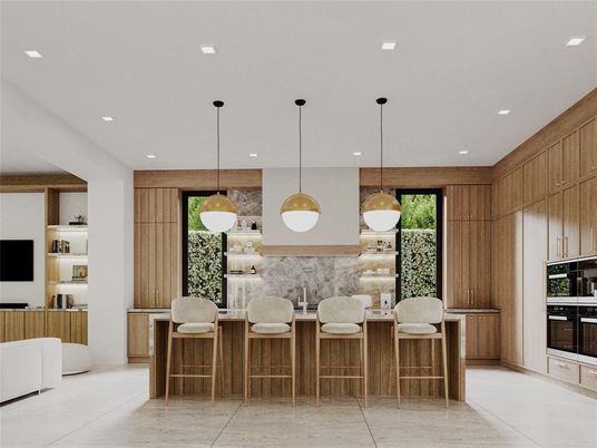 Interior, Kitchen, Pendant Lights, Recessed Lighting