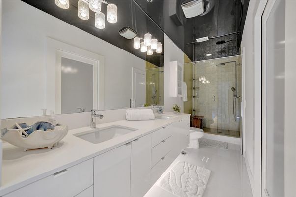 Bathroom, Dual Sink Vanities, Glass Shower, Interior