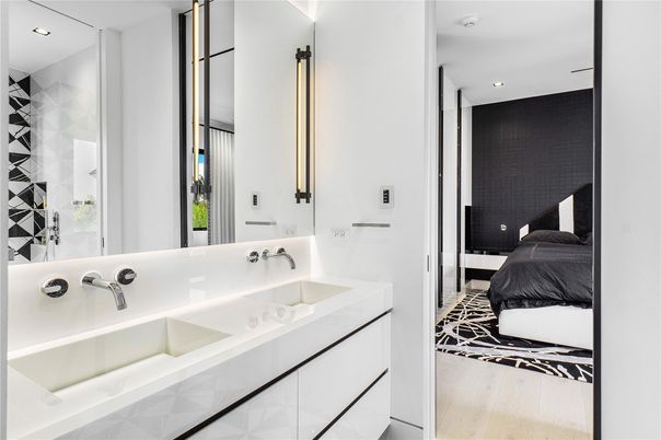 Bathroom, Bedroom, Interior, Recessed Lighting, Wood Texture Flooring