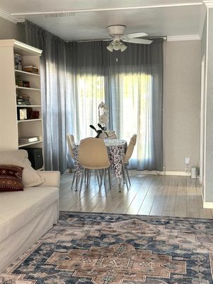 Dining room, Interior, Wood Texture Flooring