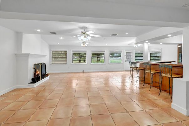 Empty room, Fireplace, Interior, Recessed Lighting