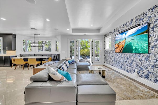 Dining room, Interior, Living room, Pendant Lights, Recessed Lighting