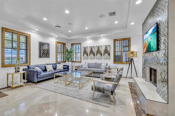 Fireplace, Interior, Living room, Recessed Lighting