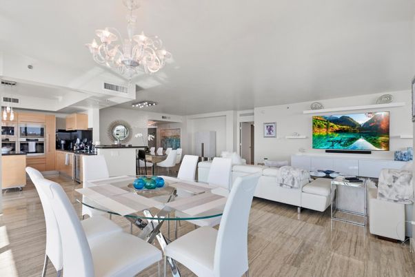 Chandelier, Dining room, Interior, Kitchen, Living room, Pendant Lights, Wood Texture Flooring