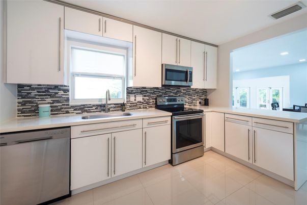 Interior, Kitchen, Recessed Lighting, Stainless Steel Appliances