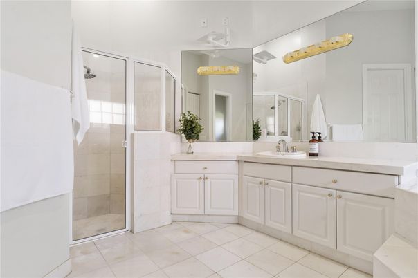Bathroom, Dual Sink Vanities, Glass Shower, Interior