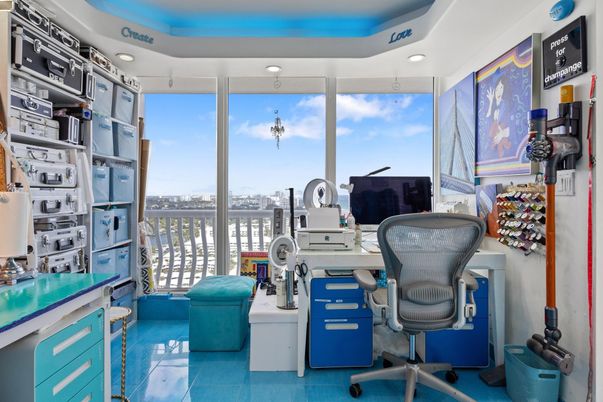 Home Office, Interior, Recessed Lighting, Water
