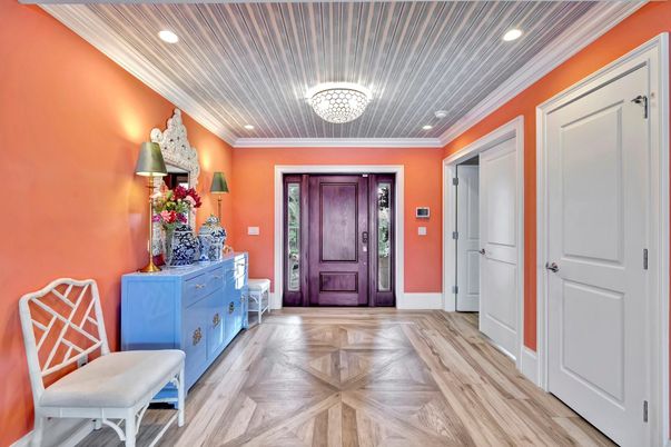 Chandelier, Interior, Recessed Lighting, Wood Texture Flooring