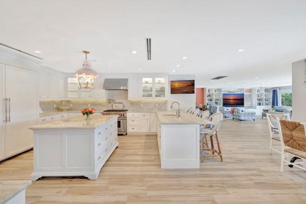 Chandelier, Interior, Kitchen, Recessed Lighting, Wood Texture Flooring