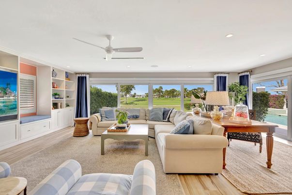 Home Office, Interior, Living room, Recessed Lighting, Water, Wood Texture Flooring