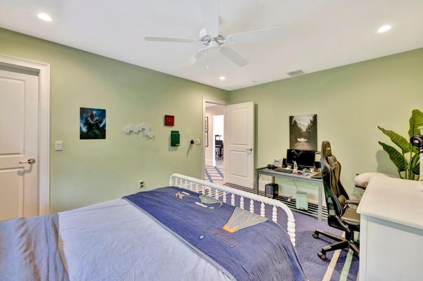 Bedroom, Home Office, Interior, Recessed Lighting