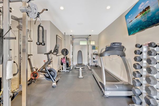 Fitness Equipment, Gym, Interior, Recessed Lighting