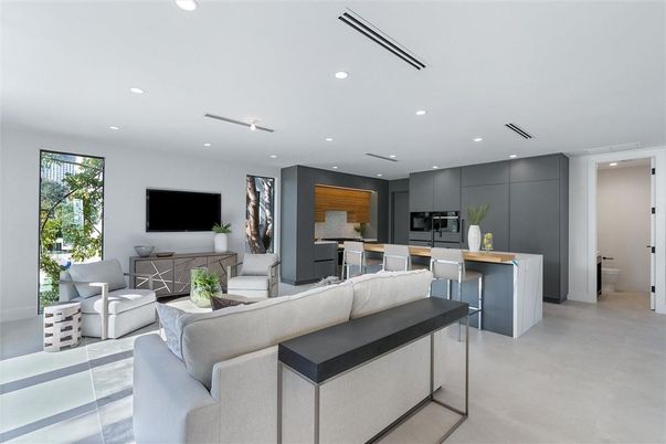 Interior, Kitchen, Living room, Recessed Lighting