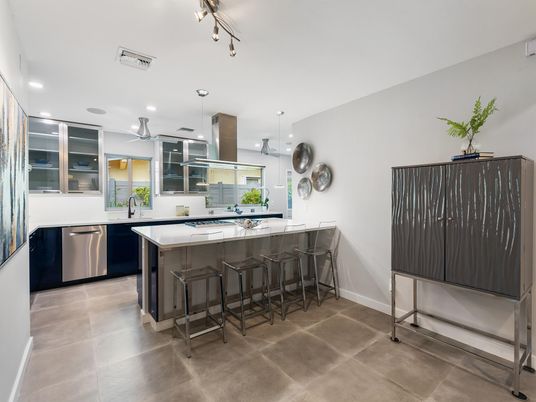 Interior, Kitchen, Pendant Lights, Recessed Lighting, Stainless Steel Appliances