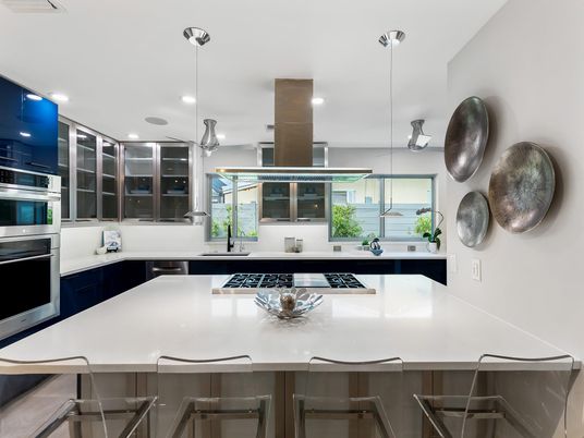 Interior, Kitchen, Pendant Lights, Recessed Lighting, Stainless Steel Appliances