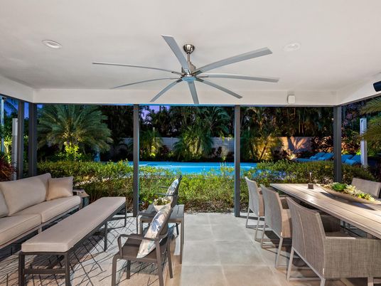 Interior, Living room, Pool, Recessed Lighting, Sun Room
