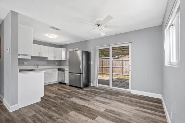 Interior, Kitchen, Wood Texture Flooring