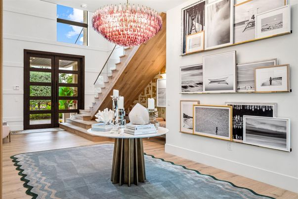 Chandelier, Interior, Wood Texture Flooring