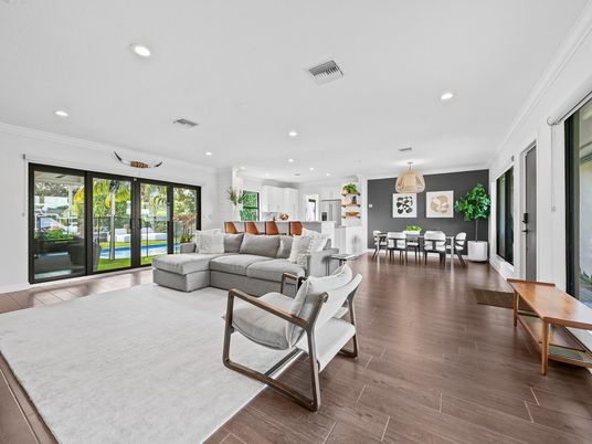 Dining room, Interior, Kitchen, Living room, Pendant Lights, Recessed Lighting, Wood Texture Flooring