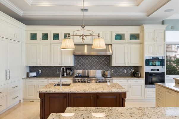 Interior, Kitchen, Pendant Lights, Stainless Steel Appliances