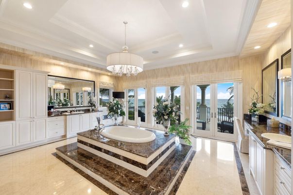 Bathroom, Chandelier, Interior, Recessed Lighting