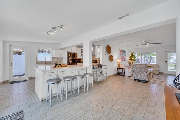 Interior, Kitchen, Living room, Wood Texture Flooring